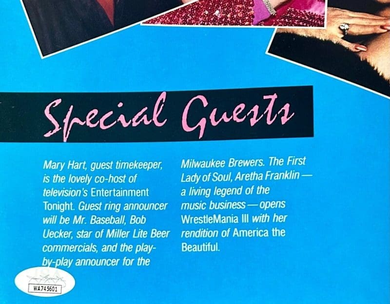 Hulk Hogan Signed Autographed WrestleMania III Official Program JSA Authen WWF. - Image 2