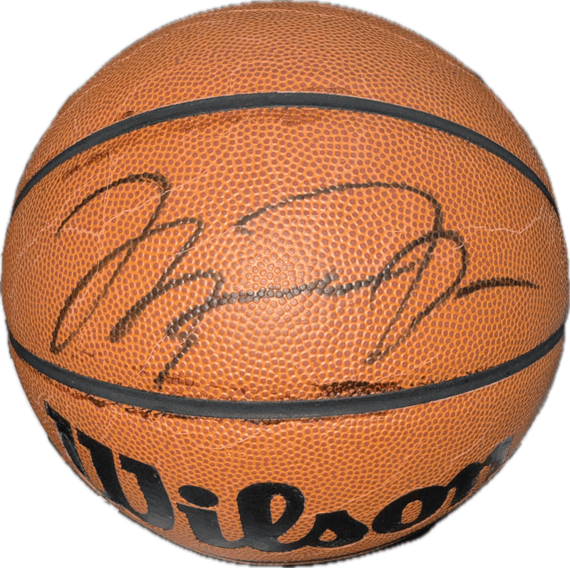 Michael Jordan Signed Wilson Jet Basketball Upper Deck & GOAT Authentication