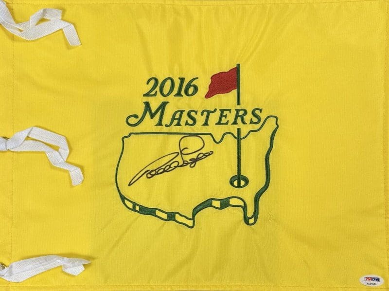 Bernhard Langer Signed Autographed Masters Flag PSA/DNA Authenticated AC91689