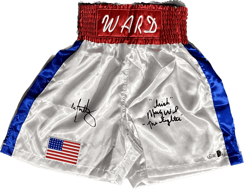 Mark Wahlberg & Micky Ward  Signed Autographed Boxing Trunks Beckett Authentic