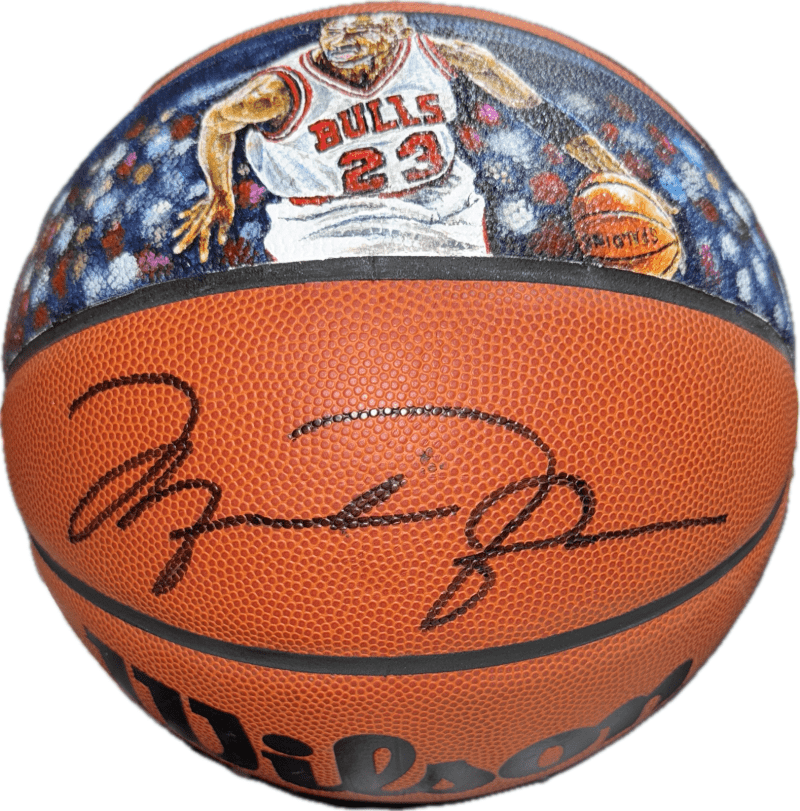 Michael Jordan Signed Hand Painted Wilson Basketball Beckett Upper Deck GOAT
