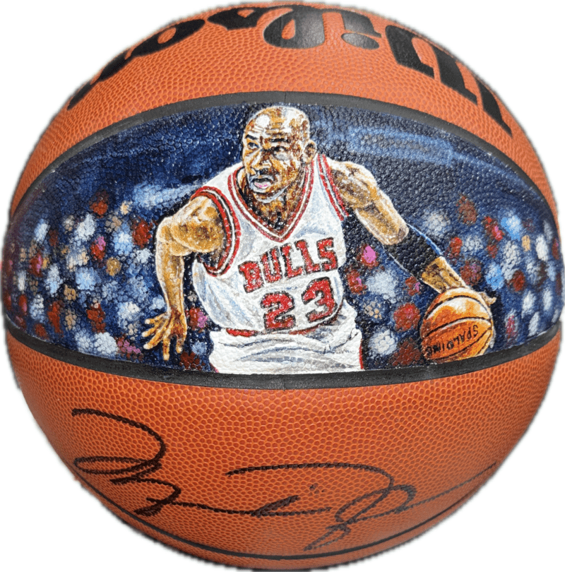 Michael Jordan Signed Hand Painted Wilson Basketball Beckett Upper Deck GOAT - Image 2