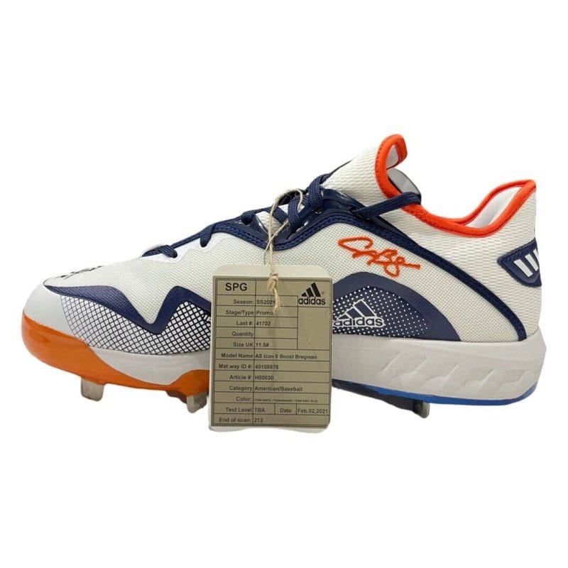 Alex Bregman Dual Signed Autographed Custom Adidas Baseball Cleats #5 - Image 4