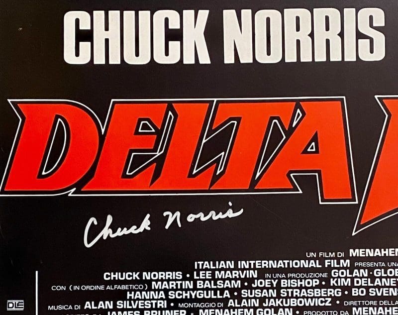 Chuck Norris Signed Autographed Delta Force Original Movie Poster  JSA WA216442 - Image 2