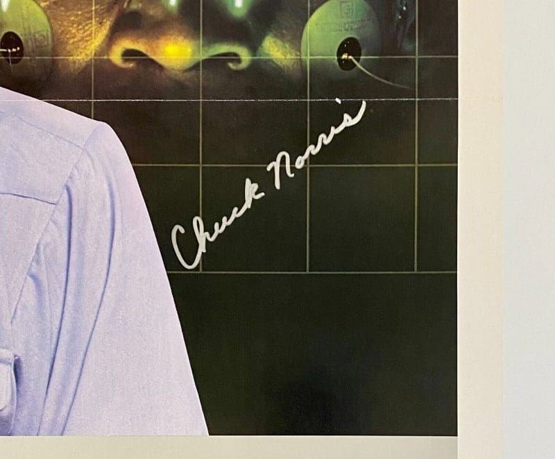 Chuck Norris Signed Autographed Silent Rage Original Movie Poster JSA WA216448 - Image 2