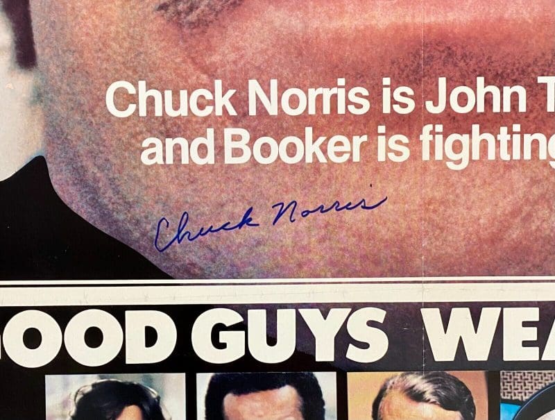 Chuck Norris Signed Good Guys Wear Black Original Movie Poster JSA WA216450 - Image 2