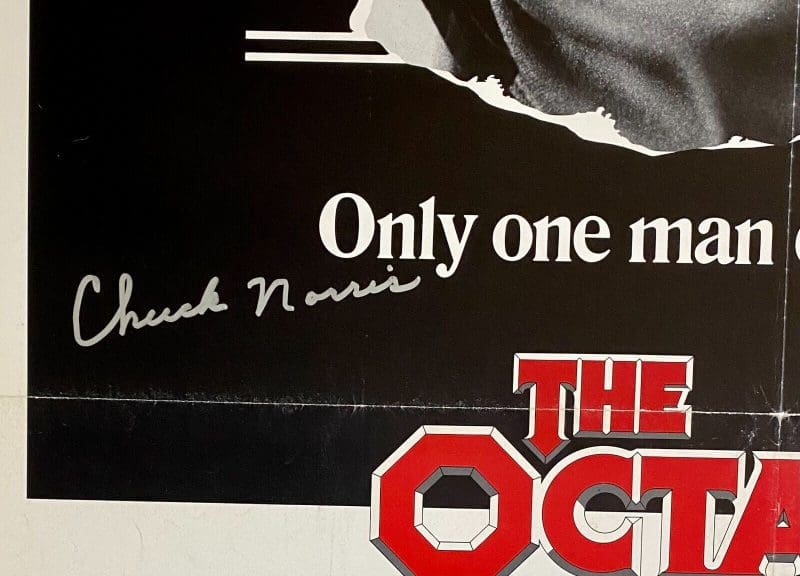 Chuck Norris Signed Autographed The Octagon Original Movie Poster JSA WA216449 - Image 2
