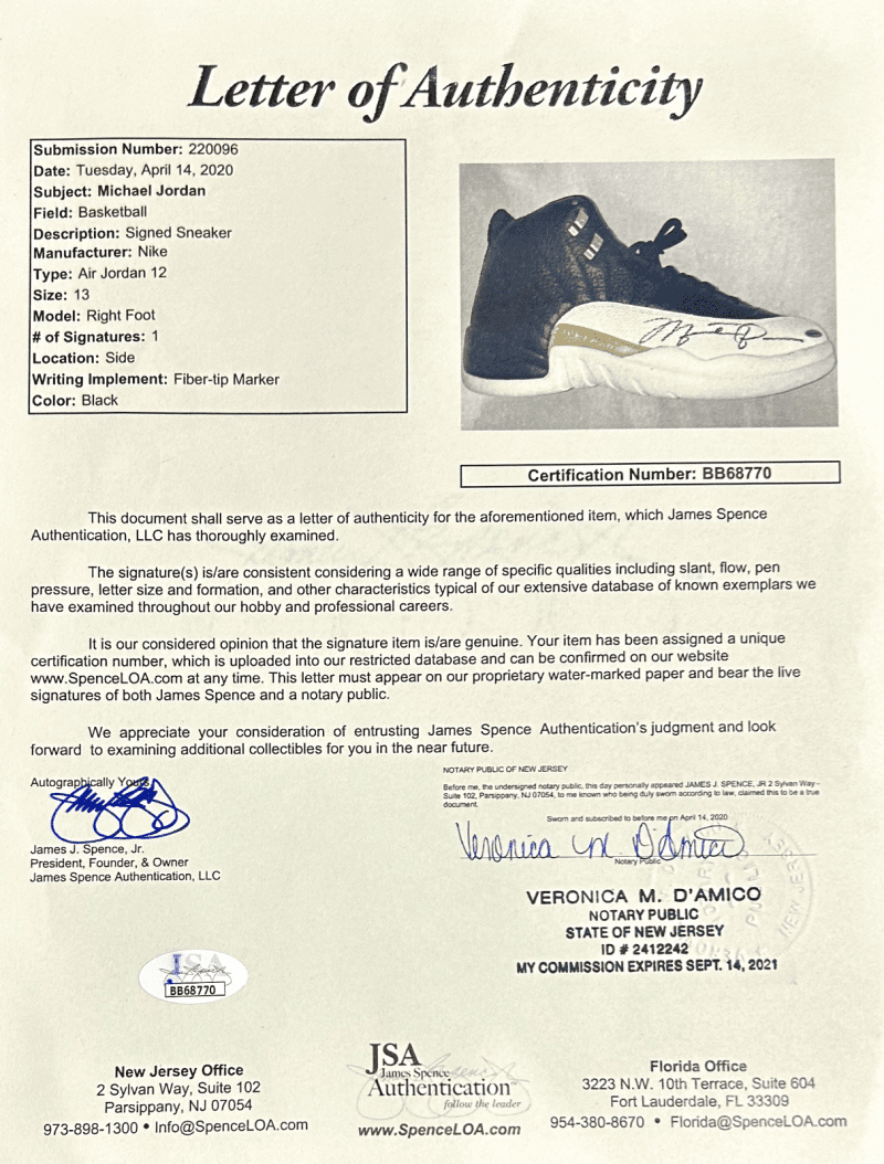 Michael Jordan Signed Air Jordan 12's Retro Shoes Size 13 UDA JSA & GOAT Authen - Image 9