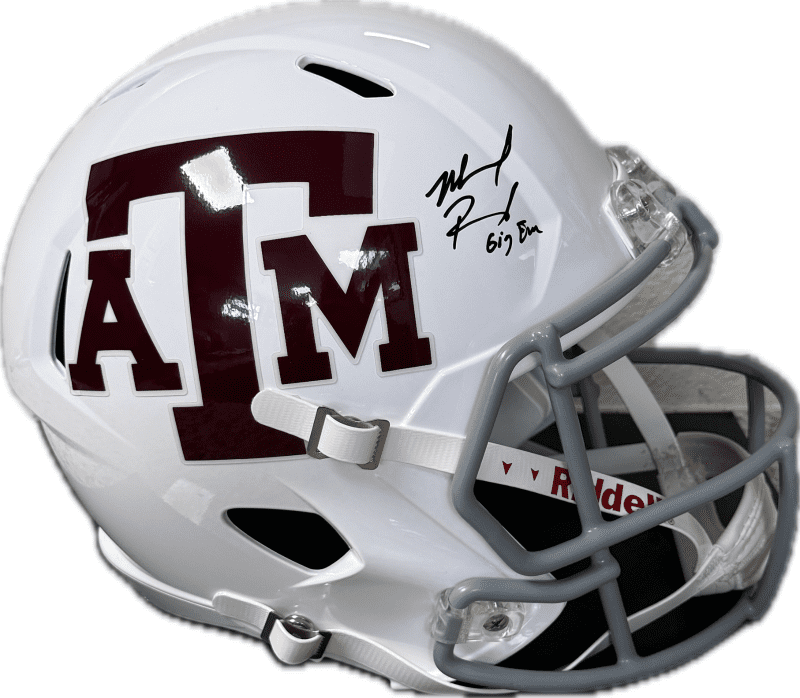 Marcel Reed Signed White A&M Speed Full Size Helmet JSA Authenticated Gig'em