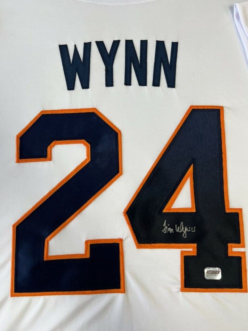 Jimmy Wynn Signed Autographed White Jersey FSG Authenticated - Image 2