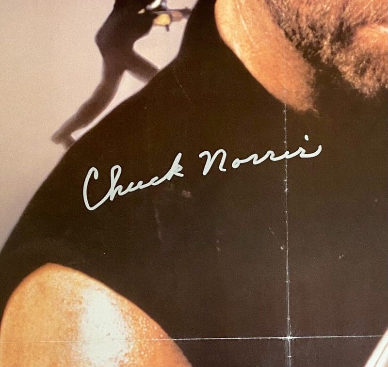 Chuck Norris Signed Delta Force 2 Original Movie Poster JSA WA216437 - Image 2