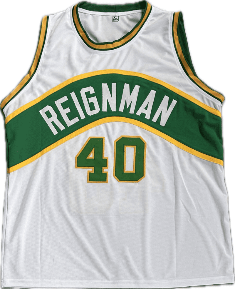 Shawn Kemp Signed Autographed Custom White/Green/Yellow Jersey JSA Authentic - Image 3