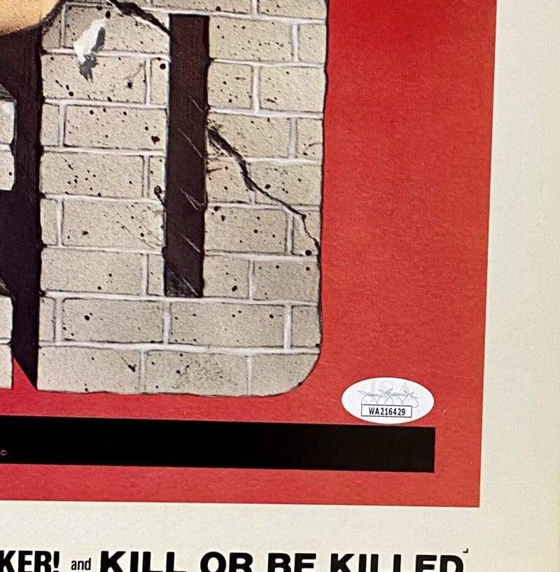 Chuck Norris Signed Kill or be Killed Original Movie Poster JSA WA216429 - Image 3