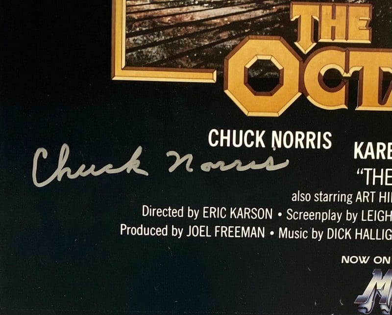 Chuck Norris Signed Autographed The Octagon Original Movie Poster JSA WA216441 - Image 2