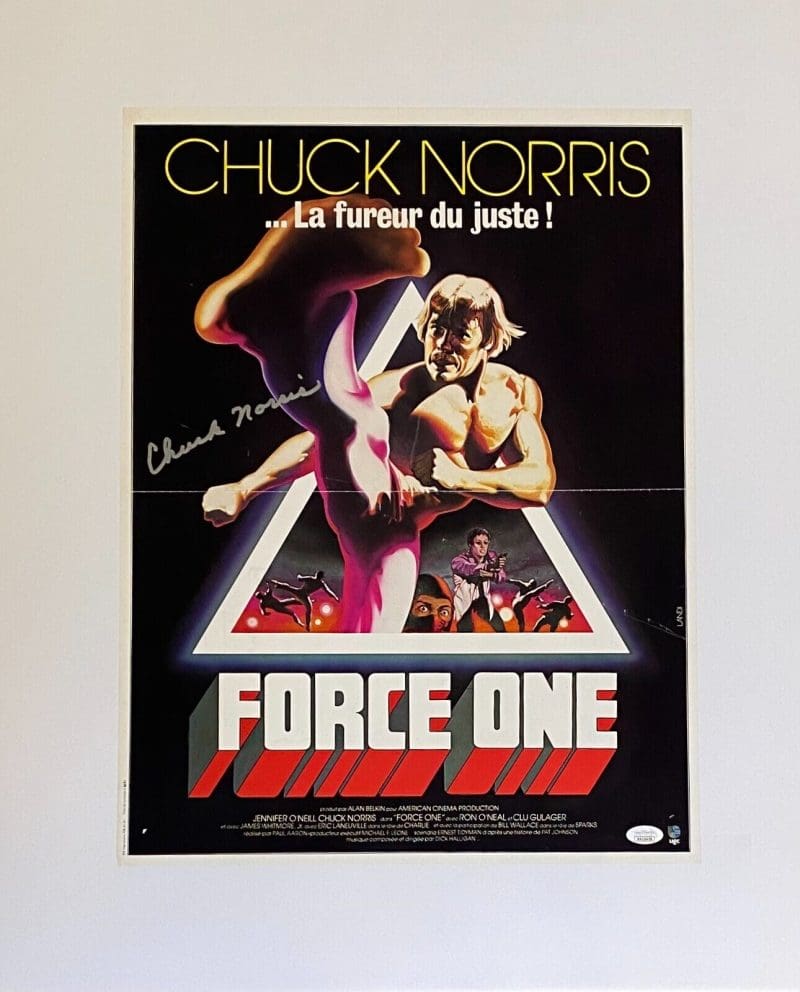 Chuck Norris Signed Autographed Force One Original Movie Poster JSA WA216458