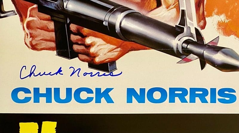 Chuck Norris Signed Missing in Action Original Movie Poster JSA WA216457 - Image 2
