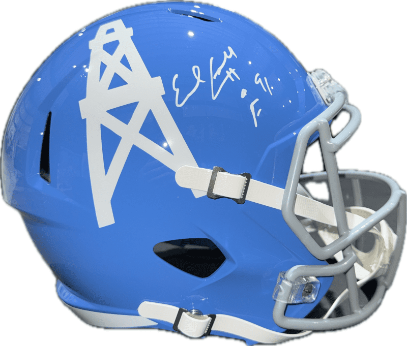 Earl Campbell Signed Oilers Blue Full Size Speed Helmet JSA HOF 91 White Auto