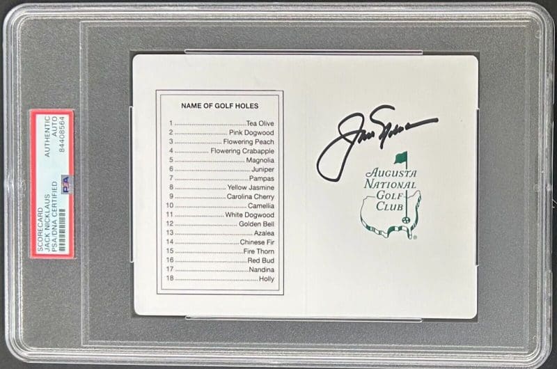 Jack Nicklaus Signed Augusta National Golf Club Scorecard PSA/DNA The Masters