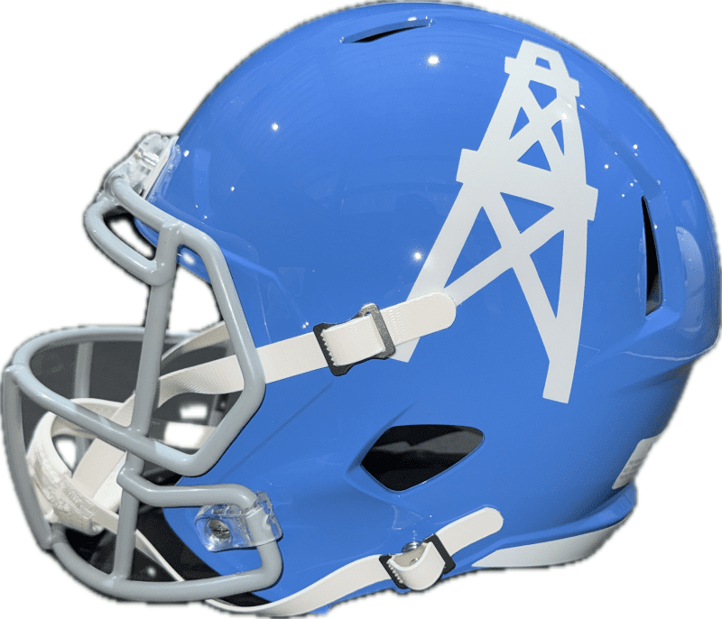 Earl Campbell Signed Oilers Blue Full Size Speed Helmet JSA HOF 91 White Auto - Image 3