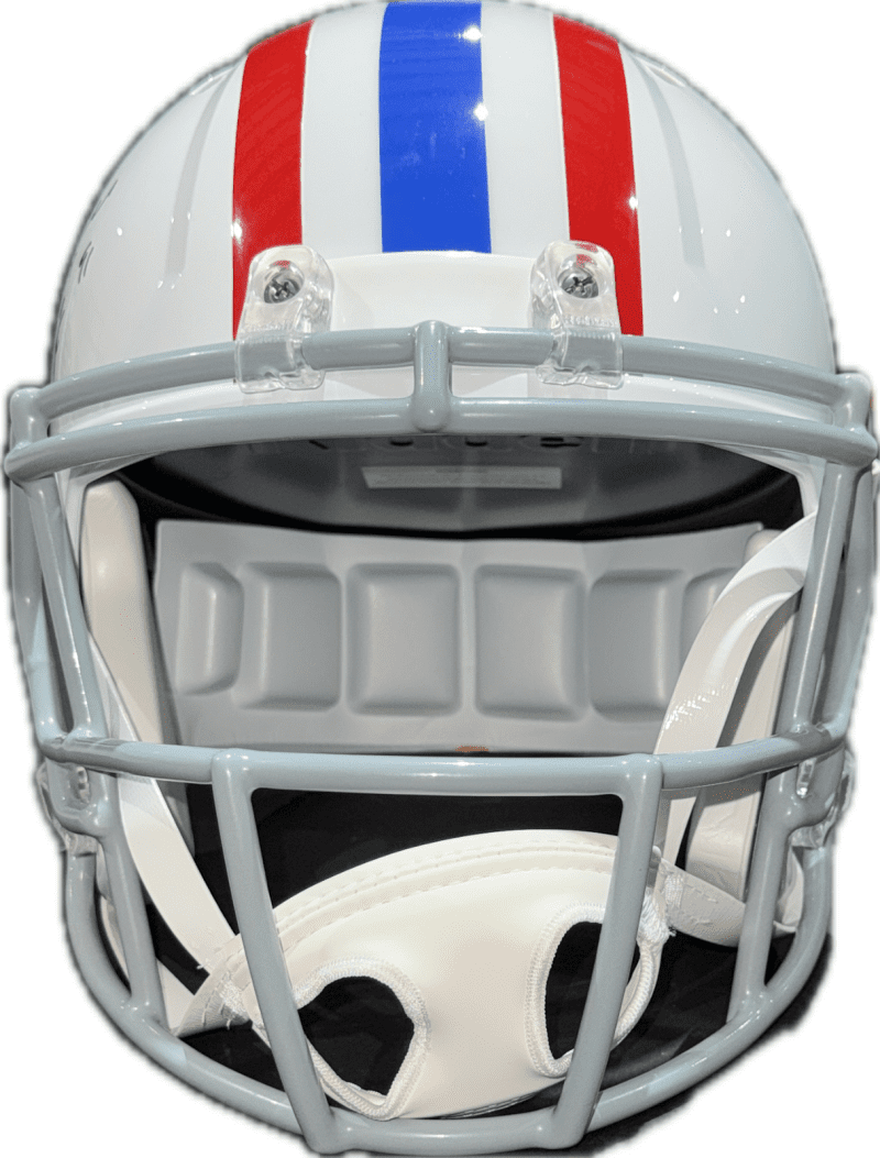 Earl Campbell Signed Oilers Full Size Speed Helmet JSA HOF 91 GRAY Face Mask - Image 2