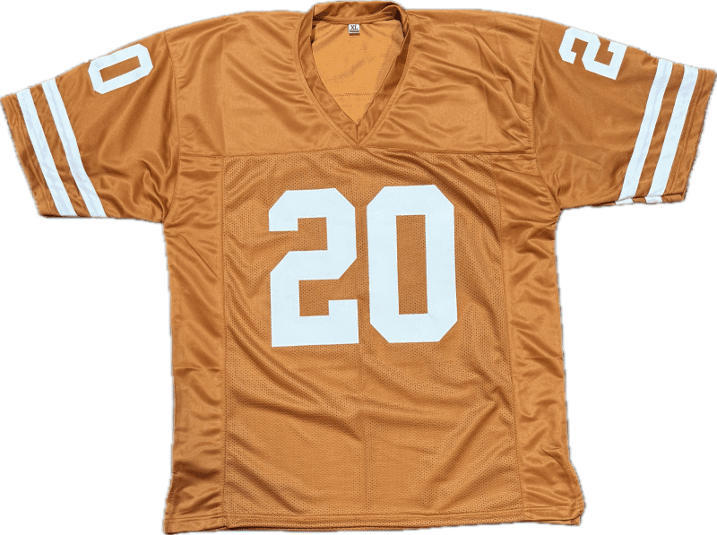 Earl Campbell Signed Autographed Custom Orange White Jersey JSA Authentication - Image 3