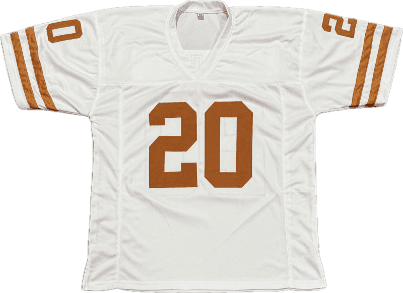 Earl Campbell Signed Autographed Custom White Orange Jersey JSA Authentication - Image 3