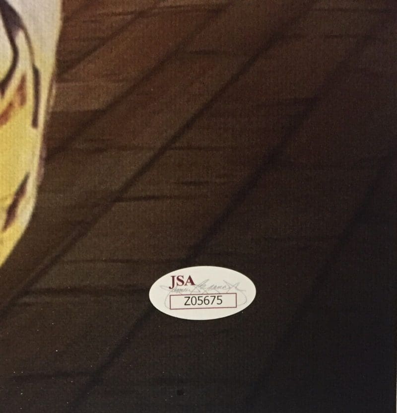 Magic Johnson Handprint Ustretched 20x36 Canvas Dribble Right Signed JSA Z05675 - Image 3