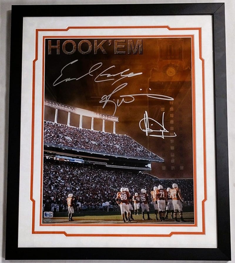 Earl Campbell Ricky Williams Vince Young Signed  Framed 16x20 TriStar Authen