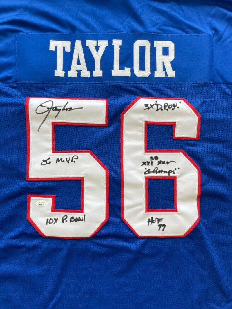 Lawrence Taylor Signed Autographed Jersey JSA with 5 Inscriptions - Image 2