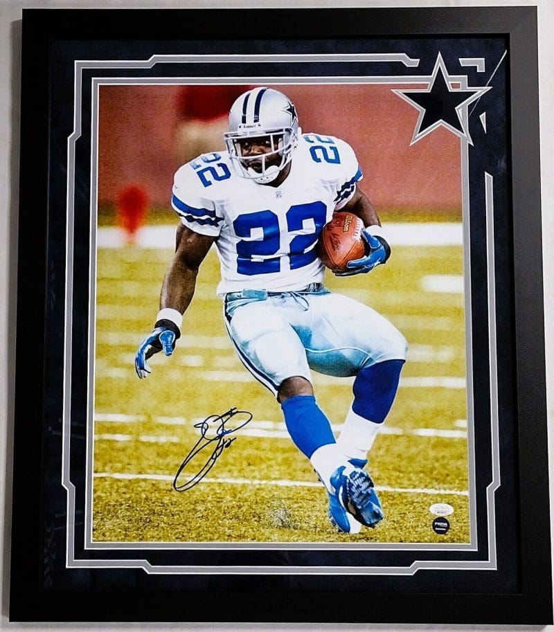 Emmitt Smith Signed Autographed Framed 16x20 JSA Authenticated
