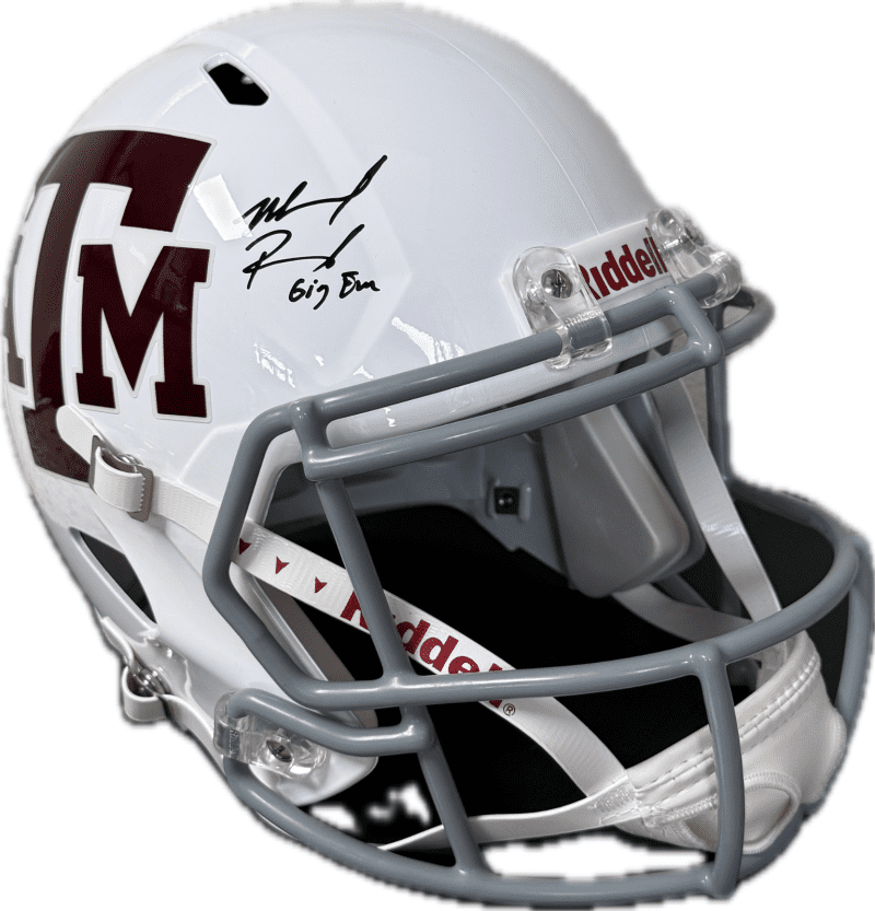 Marcel Reed Signed White A&M Speed Full Size Helmet JSA Authenticated Gig'em - Image 2