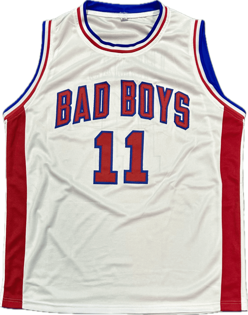 Isiah Thomas Signed Autographed Custom White/Blue Back 2 Back Champs Jersey JSA - Image 3