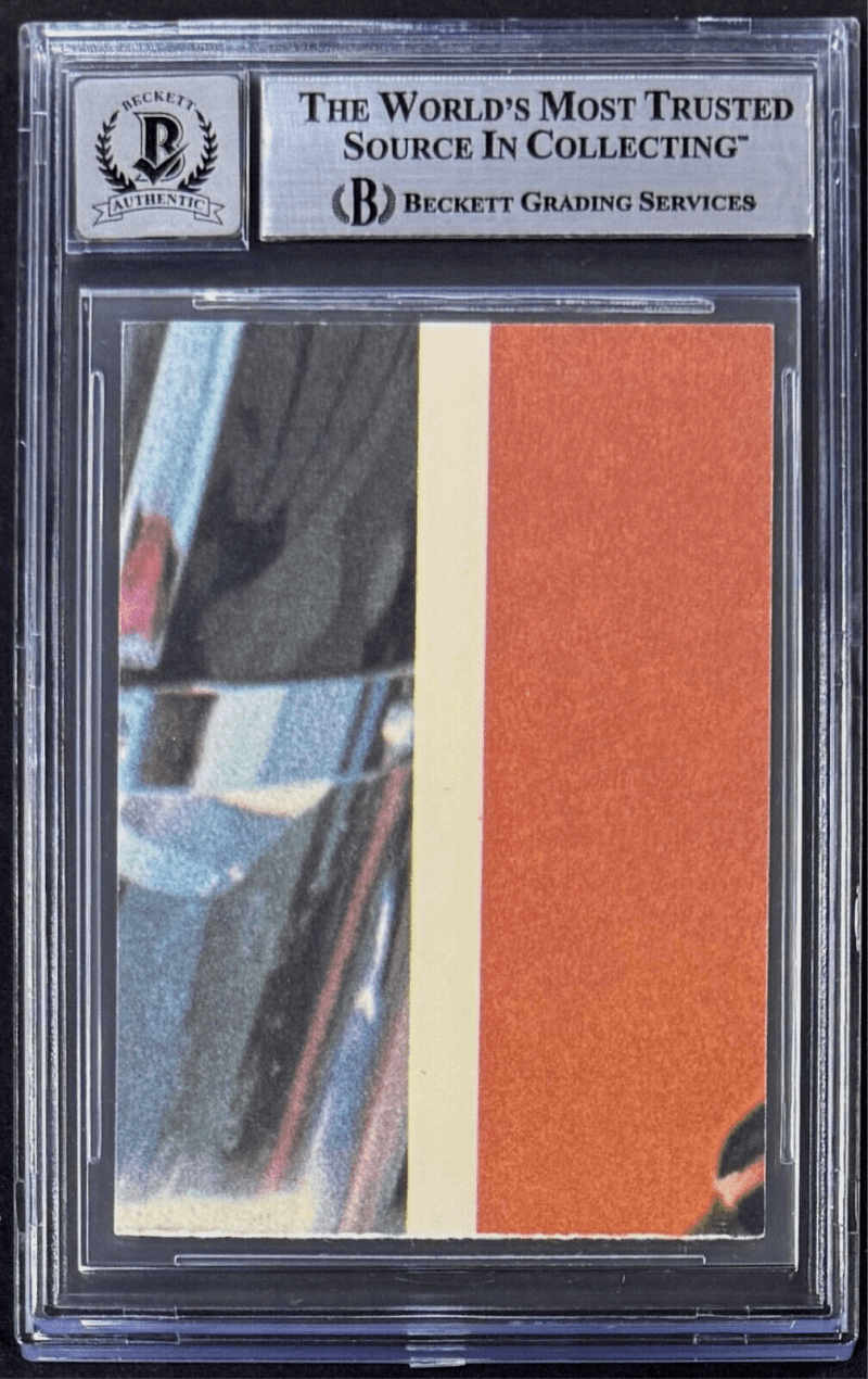 Erik Estrada Larry Wilcox Signed 1979 Donruss Chips Stickers #15 Beckett Auto 10 - Image 2