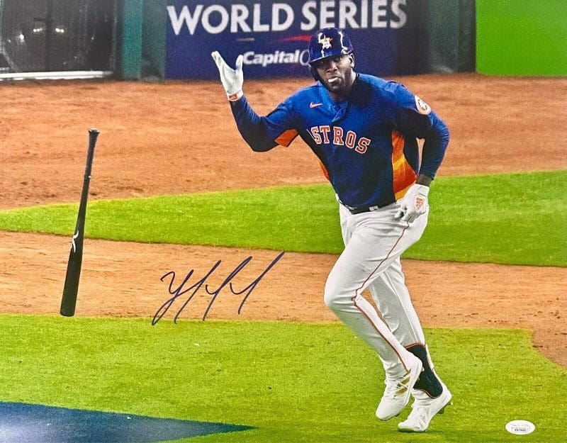 Yordan Alvarez Signed Autographed 16x20 Photo JSA Authentic 4 Houston Astros