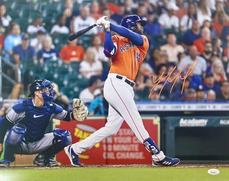 Yordan Alvarez Signed Autographed 16x20 Photo JSA Authentic 5 Houston Astros