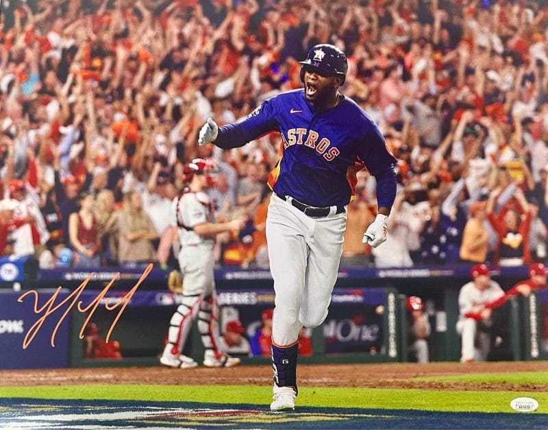 Yordan Alvarez Signed Autographed 16x20 Photo JSA Authentic 6 Houston Astros