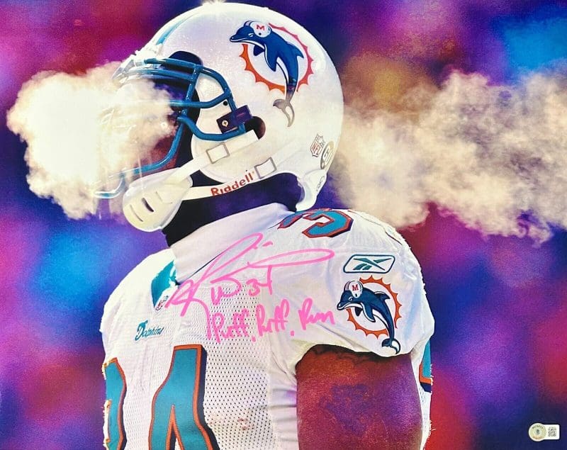 Ricky Williams Signed Autographed 16x20 Photo Beckett Authent #2 Puff Puff Run
