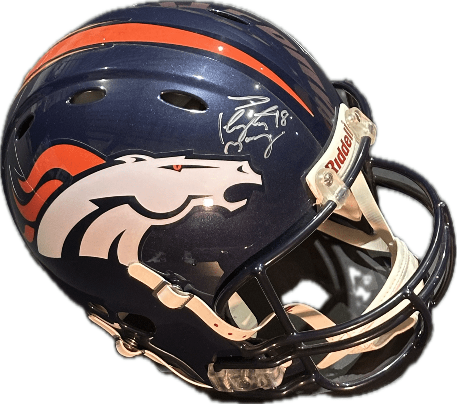 Payton Manning Denver Broncos Signed Full Size Speed Pro Line Helmet PSA/DNA