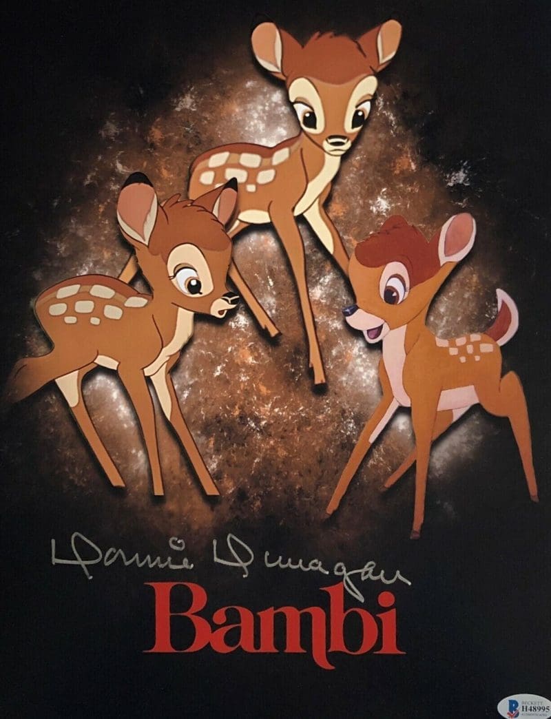 Donnie Dunagan Signed Autographed 11x14 Photo Beckett Bambi