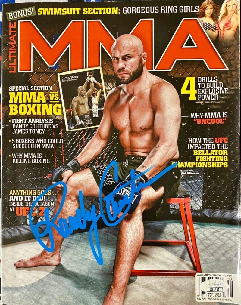 Randy Couture Signed Autographed Ultimate MMA Magazine JSA Authentic Nov. 2010