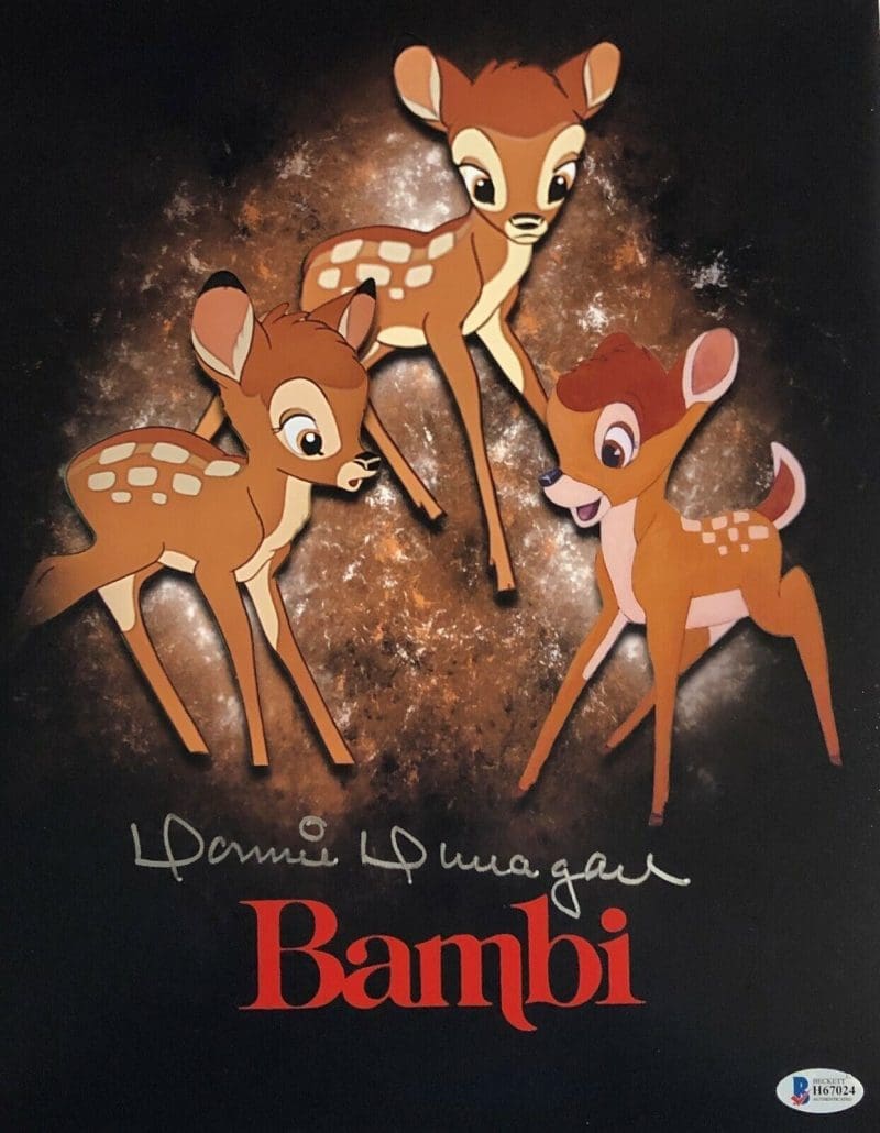 Donnie Dunagan Signed Autographed 11x14 Photo Beckett Bambi 2