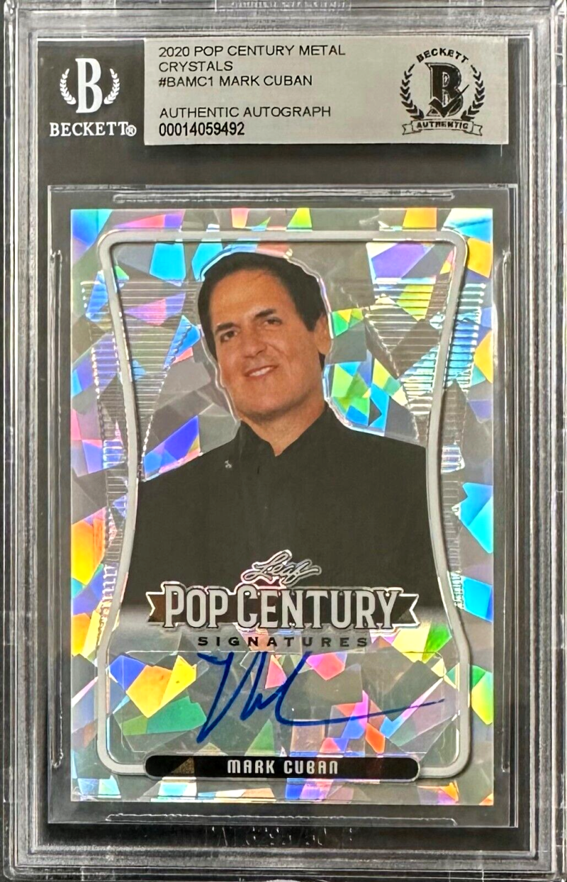 Mark Cuban 2020 LEAF Pop Century Metal Crystals  Card #BAMC1 Beckett 14059492.
