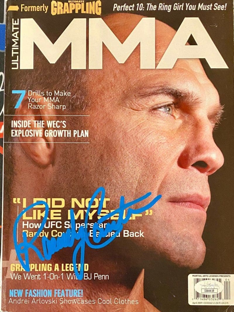Randy Couture Signed Autographed Ultimate MMA Magazine JSA Authentic April 2009