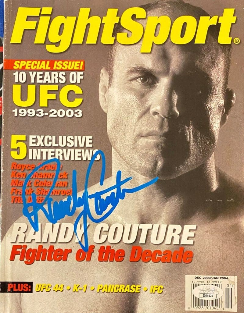 Randy Couture Signed Autographed Fight Sport Magazine JSA Authentic