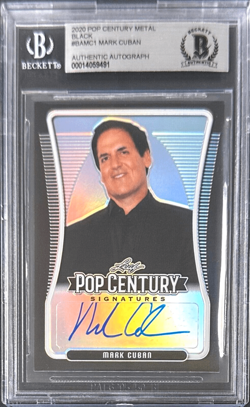 Mark Cuban 2020 LEAF Pop Century Metal Black Card #BAMC1 Beckett 14059491