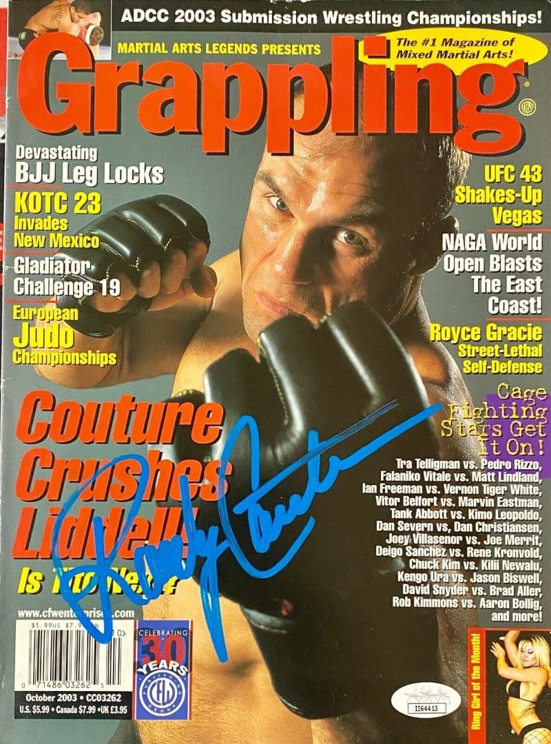 Randy Couture Signed Autographed Grappling Magazine JSA Authentic