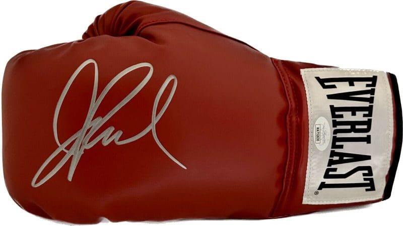 Jake Paul Signed Autographed Red Left Hand Boxing Glove JSA Witness Silver