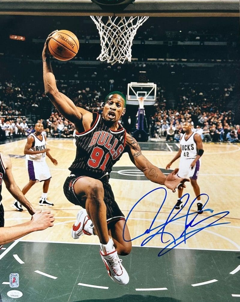 Dennis Rodman Signed Autographed 16x20 Photo JSA Authentic Chicago Bulls 7