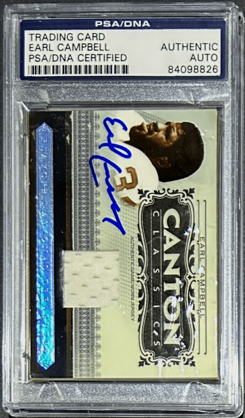 Earl Campbell Signed 2006 Donruss Playoff National Treasures Card PSA/DNA Oilers - Image 2