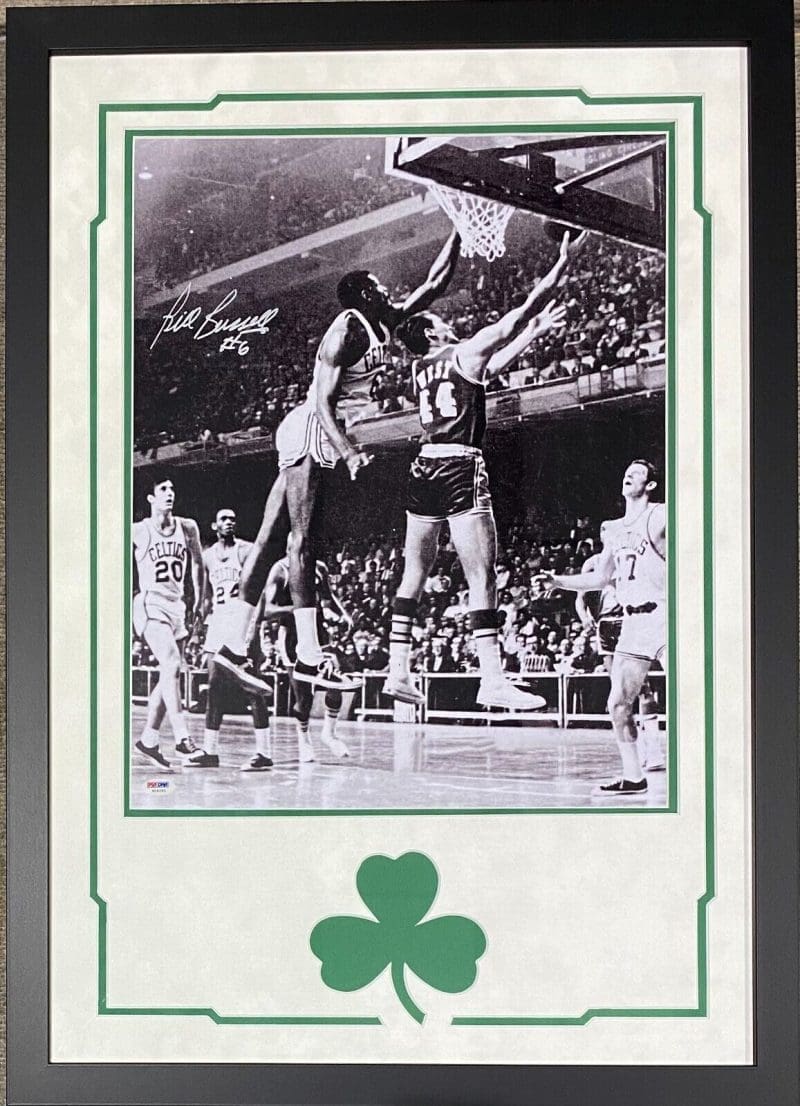Bill Russell Signed Autographed Framed 16x20 Photo PSA Authentication W26292